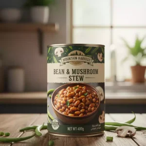 کنسرو لوبیا قارچ